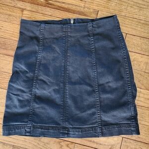 Free People Dark Denim Mini Skirt